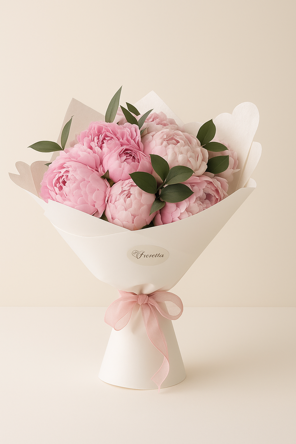 Ramo de peonías premium Doce Peonías Fioretta en tonos rosados